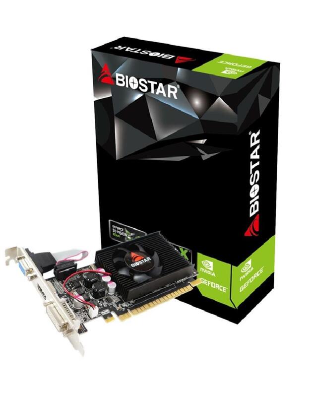 Graphics Card|BIOSTAR|NVIDIA GeForce 210|1 GB|DDR3|64 bit|PCIE 2.0 16x|Memory 1333 MHz|GPU 589 MHz|Single Slot Fansink|1x15pin D-sub|1xDVI-D|1xHDMI|VN2103NHG6