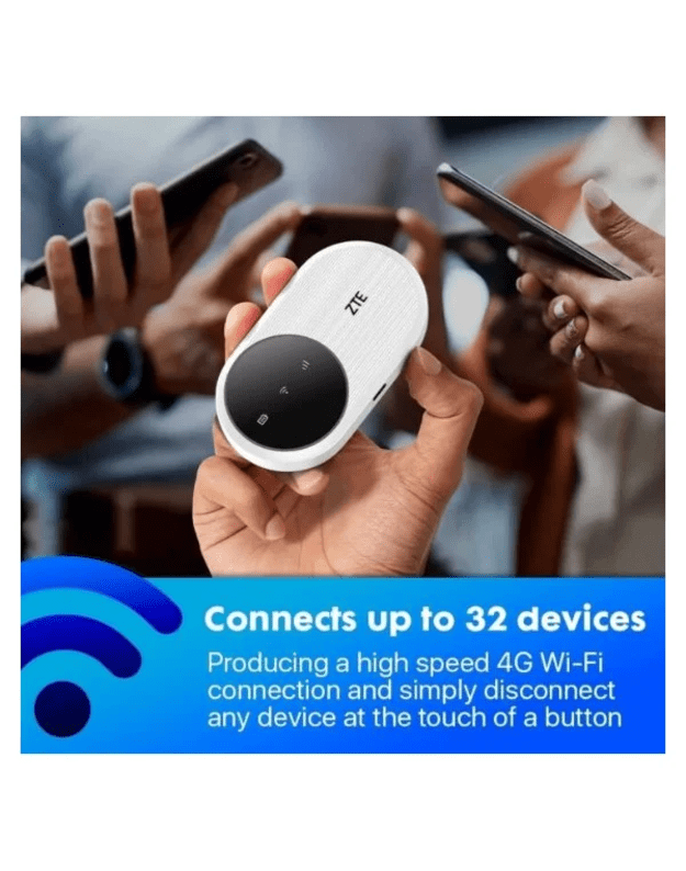 4G modemas ZTE U10 MiFi- CAT 4, WiFi 6  3