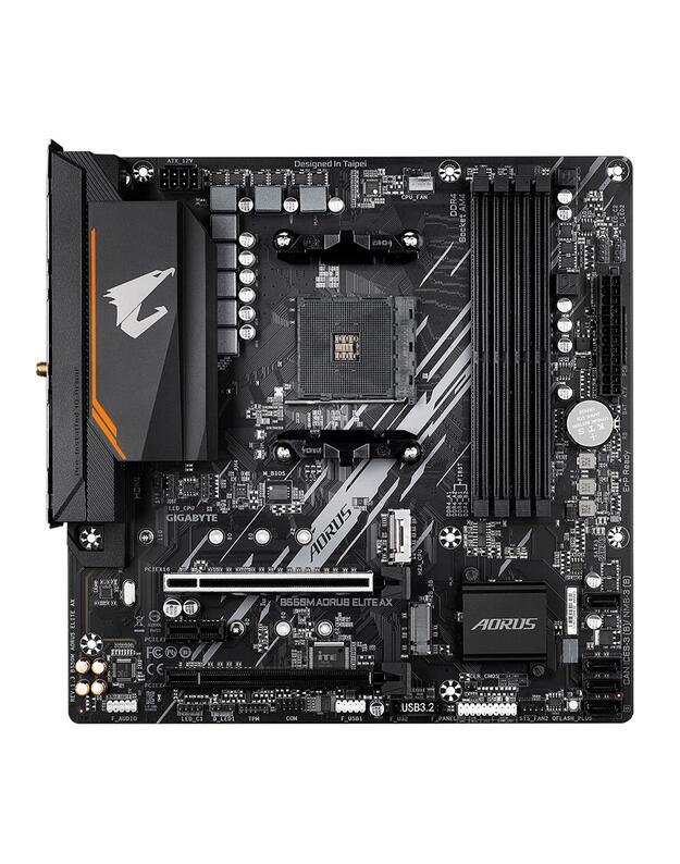 Mainboard|GIGABYTE|AMD B550|SAM4|Micro-ATX|Memory DDR4|Memory slots 4|1xPCI-Express 3.0 1x|1xPCI-Express 3.0 4x|1xPCI-Express 4.0 16x|2xM.2|1xDVI-D|1xHDMI|4xUSB 2.0|4xUSB 3.2|1xPS/2|1xRJ45|3xAudio port|B550MAORUSELITEAX1.3