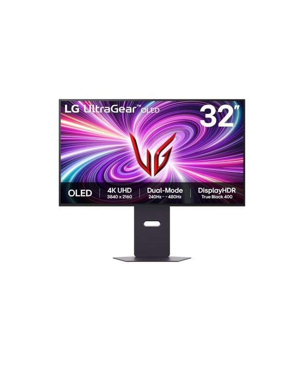 Monitor|LG|32GS95UV-B|32 |Gaming/4K|Panel OLED|3840x2160|16:9|240 Hz|Matte|0.03 ms|Speakers|Swivel|Pivot|Height adjustable|Tilt|32GS95UV-B