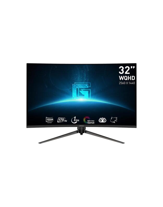 LCD Monitor|MSI|G32CQ5P|32 |Gaming/Curved|Panel VA|2560x1440|16:9|170 ??|Matte|1 ms|Swivel|Height adjustable|Tilt|Colour Black|G32CQ5P
