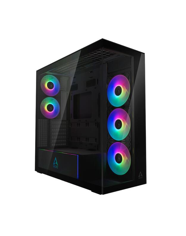 Case|ARCTIC|Xtender (Mirror Black)|MidiTower|Case product features Transparent panel|Not included|Colour White|ACPCC00018A