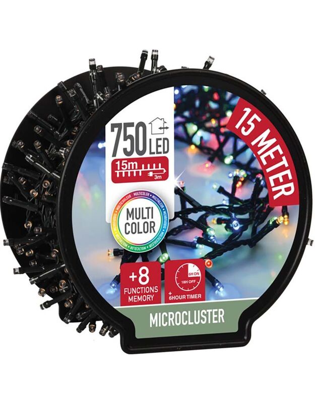 Led Girlianda Micro Cluster met Haspel 750 LED, 15m, daugiaspalvis 1