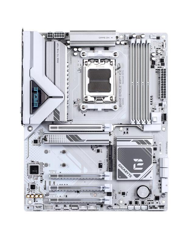 Mainboard|GIGABYTE|AMD B850|SAM5|ATX|Memory DDR5|Memory slots 4|2xPCI-Express 3.0 1x|1xPCI-Express 4.0 4x |1xPCI-Express 5.0 16x|3xM.2|1xHDMI|1xDisplayPort|4xUSB 2.0|4xUSB 3.2|1xUSB-C|1xPS/2|1xRJ45|3xAudio port|B850EAGLEWF7ICE