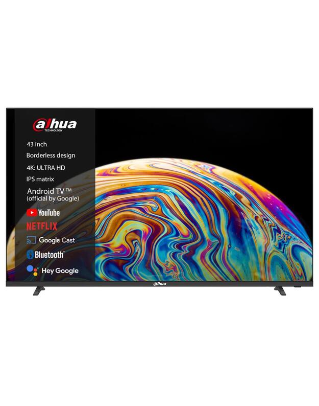 TV Set|DAHUA|43 |4K/Smart|3840x2160|Wireless LAN|Bluetooth|Android TV|Black|DHI-LTV43-SD400 