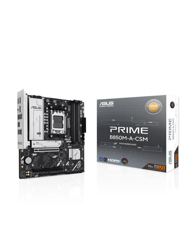 Mainboard|ASUS|AMD B850|SAM5|Micro-ATX|Memory DDR5|Memory slots 4|1xPCI-Express 4.0 16x|1xPCI-Express 5.0 16x|3xM.2|1xHDMI|2xDisplayPort|4xUSB 2.0|4xUSB 3.2|1xRJ45|3xAudio port|PRIMEB850M-A-CSM