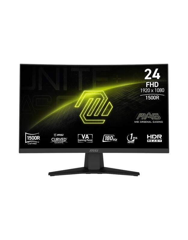 LCD Monitor|MSI|MAG 244C|23.6 |Gaming/Curved/Frameless|Matte|Panel VA|1920x1080|16:9|180Hz|1 ms|MAG244C