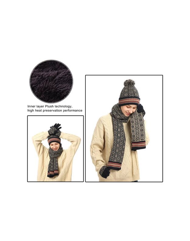 Žiemos rinkinys (pirštinės, šalikas, kepurė), tamsiai mėlyna M1211031-3 1