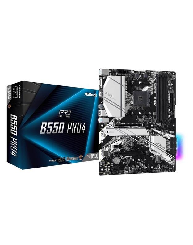 Mainboard|ASROCK|AMD B550|SAM4|ATX|2xPCI-Express 3.0 1x|1xPCI-Express 3.0 16x|2xM.2|1xPCI-Express 4.0 16x|Memory DDR4|Memory slots 4|1x15pin D-sub|1xHDMI|1xUSB type C|5xUSB 3.2|1xPS/2|1xRJ45|3xAudio port|B550PRO4