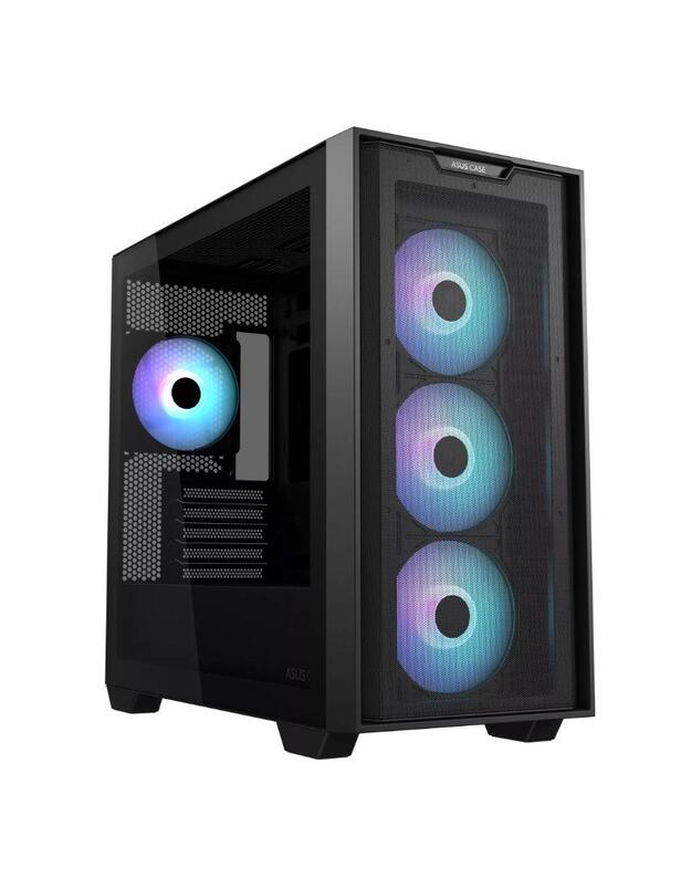 Case|ASUS|A21 PLUS|MidiTower|Case product features Transparent panel|Not included|MicroATX|MiniITX|Colour Black|A21PLUSTGARGBBLACK