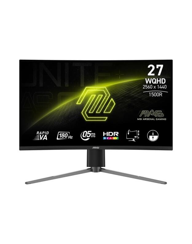LCD Monitor|MSI|MAG 27CQ6PF|27 |Gaming|Panel VA|2560x1440|16:9|180 Hz|0.5 ms|Colour Black|MAG27CQ6PF