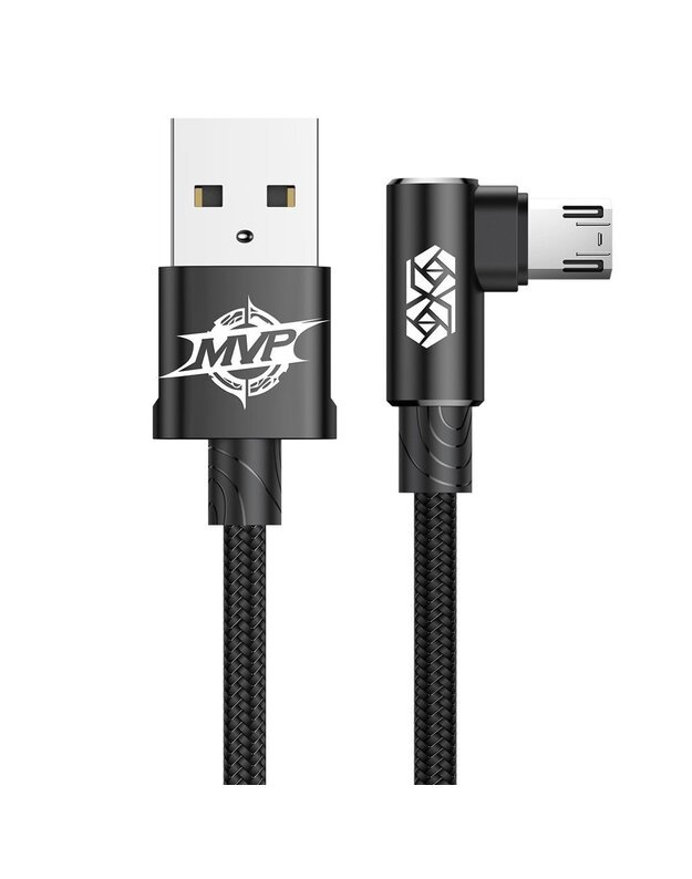 Baseus MVP Double-sided Elbow micro USB kampinis laidas 1.5A, 2m