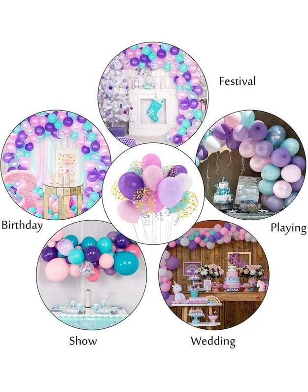 Macaron Pastel balionų rinkinys šventėms (164pcs) 1