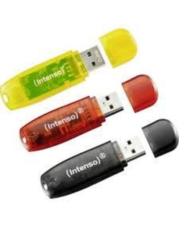 MEMORY DRIVE FLASH USB2 3X32GB/RAINBOW 3502483 INTENSO