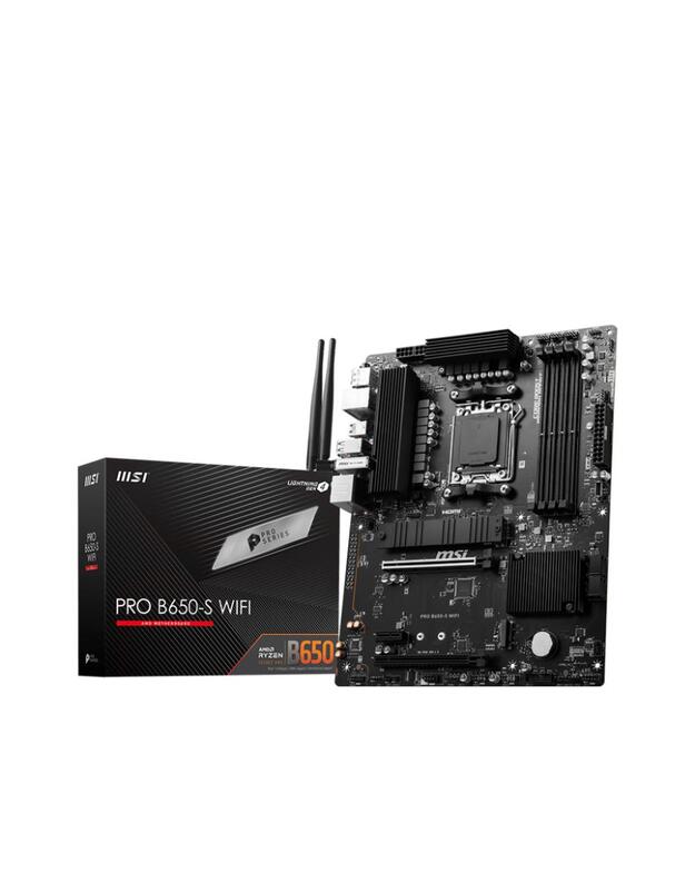 Mainboard|MSI|AMD B650|SAM5|ATX|Memory DDR5|Memory slots 4|1xPCI-Express 1x|2xPCI-Express 16x|2xM.2|1xHDMI|1xDisplayPort|7xUSB 3.2|1xUSB-C|1xRJ45|6xAudio port|PROB650-SWIFI