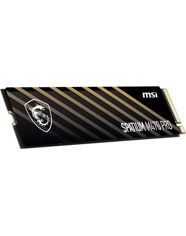 SSD|MSI|SPATIUM M470 PRO|2TB|M.2|PCIe Gen4|NVMe|3D NAND|Write speed 5000 MBytes/sec|Read speed 6000 MBytes/sec|2.15mm|TBW 640 TB|MTBF 150000 hours|S78-440Q990-P83