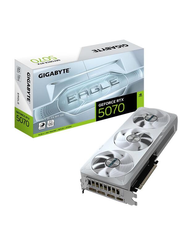 Graphics Card|GIGABYTE|NVIDIA GeForce RTX 5070|12 GB|GDDR7|192 bit|PCIE 5.0 16x|GPU 2587 MHz|Triple slot Fansink|1xHDMI|3xDisplayPort|GV-N5070EAGLEOCICE-12GD
