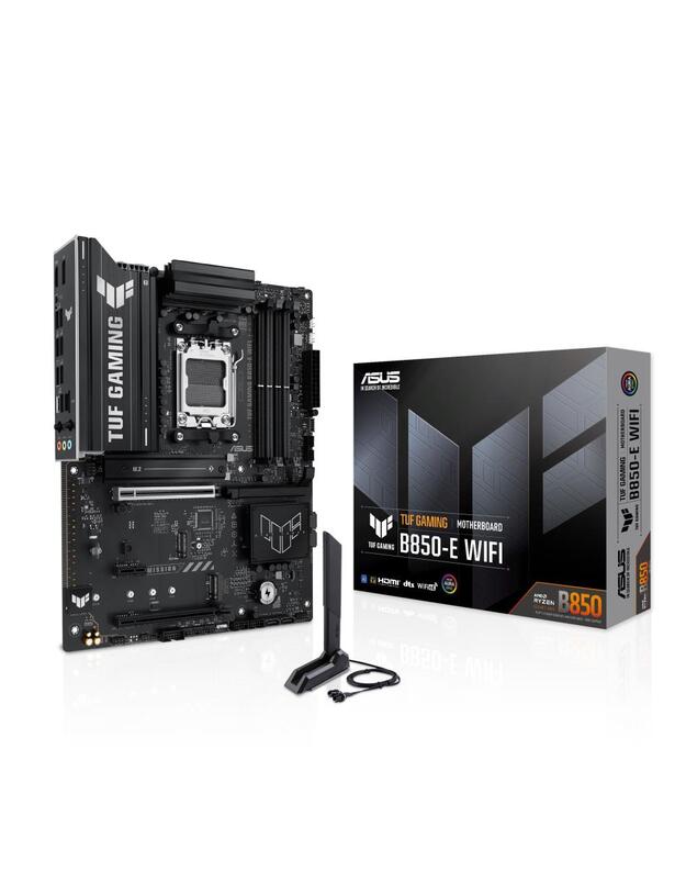 Mainboard|ASUS|AMD B850|SAM5|ATX|Memory DDR5|Memory slots 4|1xPCI-Express 4.0 1x|1xPCI-Express 4.0 16x|1xPCI-Express 5.0 16x|3xM.2|1xHDMI|1xDisplayPort|3xUSB 2.0|3xUSB 3.2|2xUSB-C|1xRJ45|3xAudio port|TUFGAMINGB850M-EWIFI