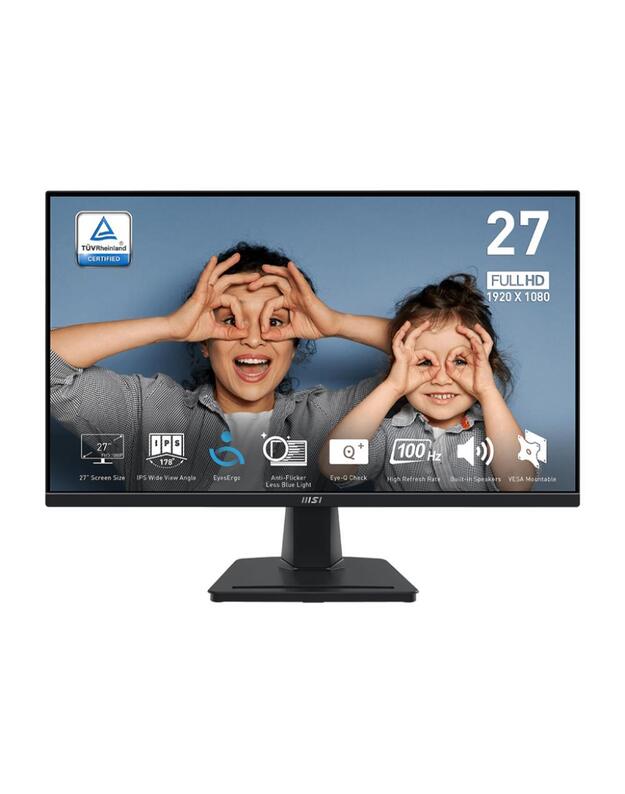 LCD Monitor|MSI|PRO MP275|27 |Business|Matte|Panel IPS|1920x1080|16:9|100Hz|4 ms|Speakers|Colour Black|PROMP275