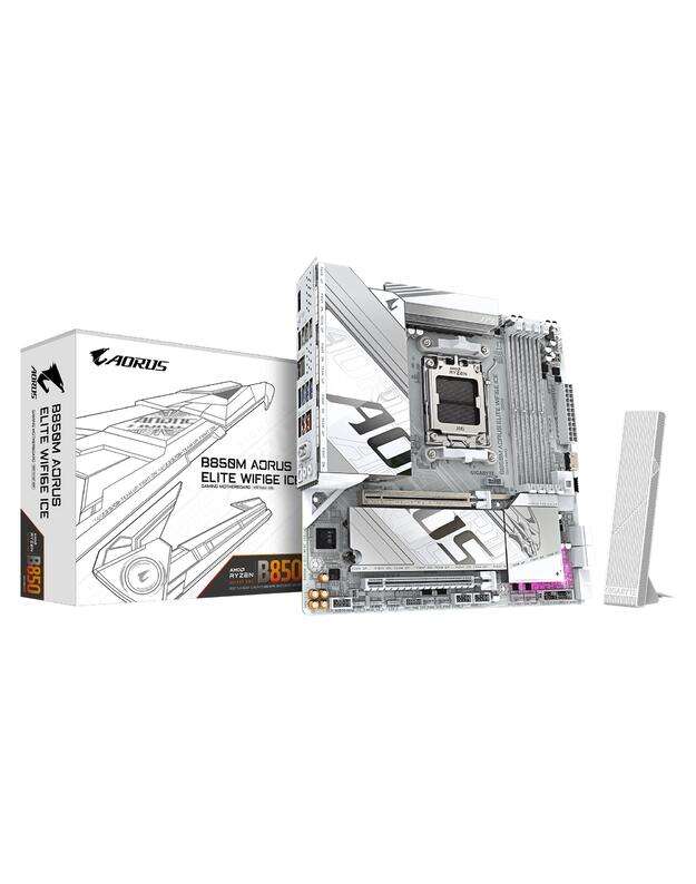 Mainboard|GIGABYTE|AMD B850|SAM5|Micro-ATX|Memory DDR5|Memory slots 4|B850MAELTWF6EICE1.1