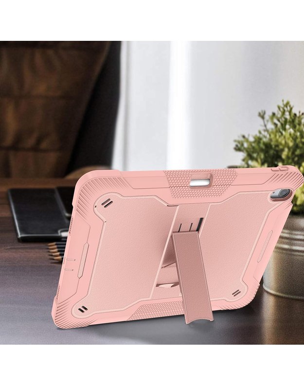 Techsuit Rugged TabShell iPad Air (2024) dėklas + ekrano apsauga, rožinė 1