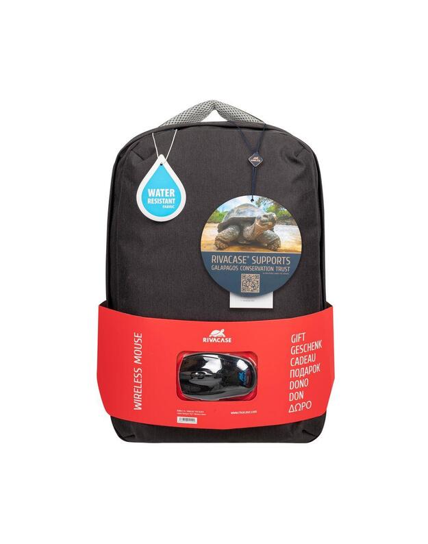 NB BACKPACK 15.6 + MOUSE/7563 BLACK RIVACASE