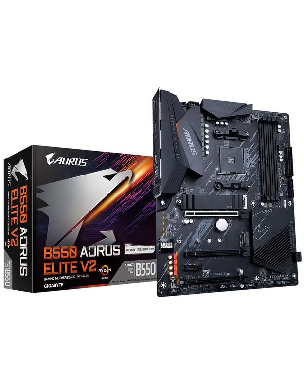 Mainboard|GIGABYTE|AMD B550|SAM4|ATX|Memory DDR4|Memory slots 4|1xPCI-Express 16x|2xPCI-Express 3.0 1x|1xPCI-Express 3.0 2x|2xM.2|1xHDMI|1xDisplayPort|2xUSB 2.0|5xUSB 3.2|1xOptical S/PDIF|1xRJ45|5xAudio port|B550AORUSELITEV21.5