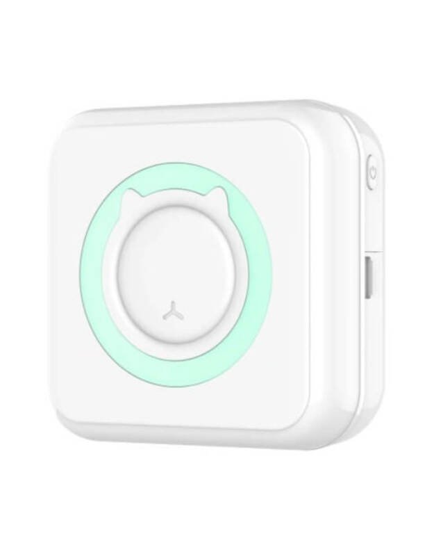 Nešiojamas vaikiškas terminis spausdintuvas Cat Mini Printer, mėlynas 3