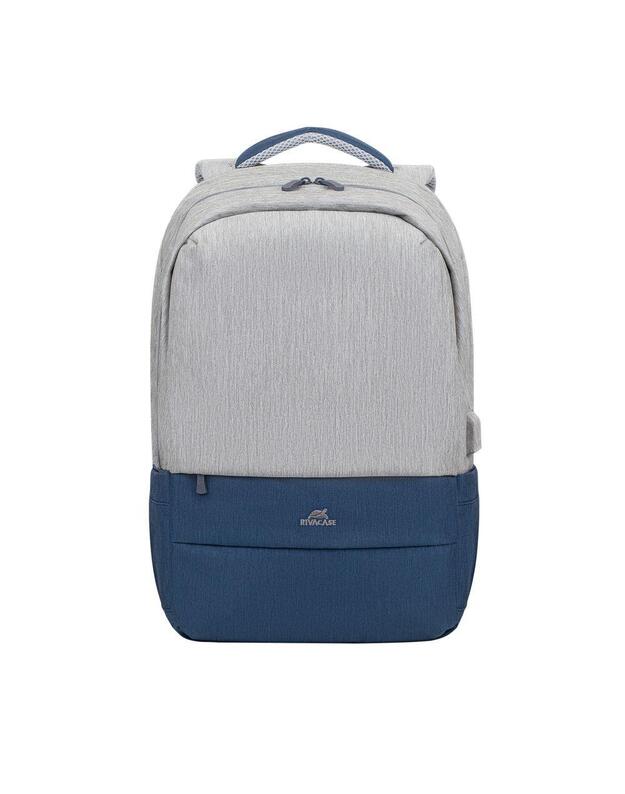 NB BACKPACK ANTI-THEFT 17.3 /7567 GREY/DARK BLUE RIVACASE